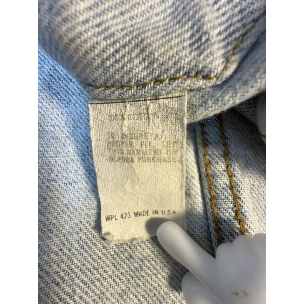Vintage 1985 Levis Denim‎ Jacket Size 40R Soft Type 3 III Trucker USA 70506-0216